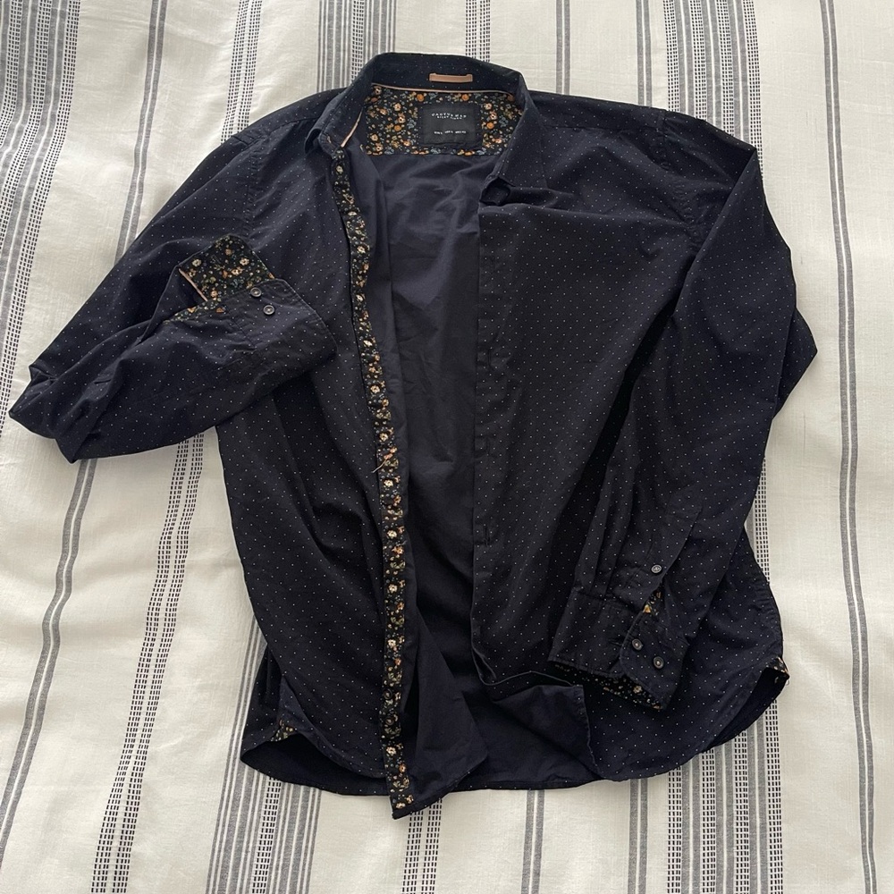 Cactus Man (Ricky Singh)Men's Black Button-Up Jacket